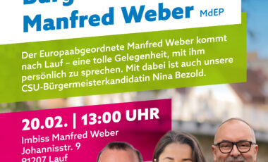 Bild zum Beitrag: Bürgerimbiss mit Manfred Weber, MdEP – Europa beginnt vor Ort